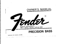 Fender Precision-Bass-1975 - Owners Manual
